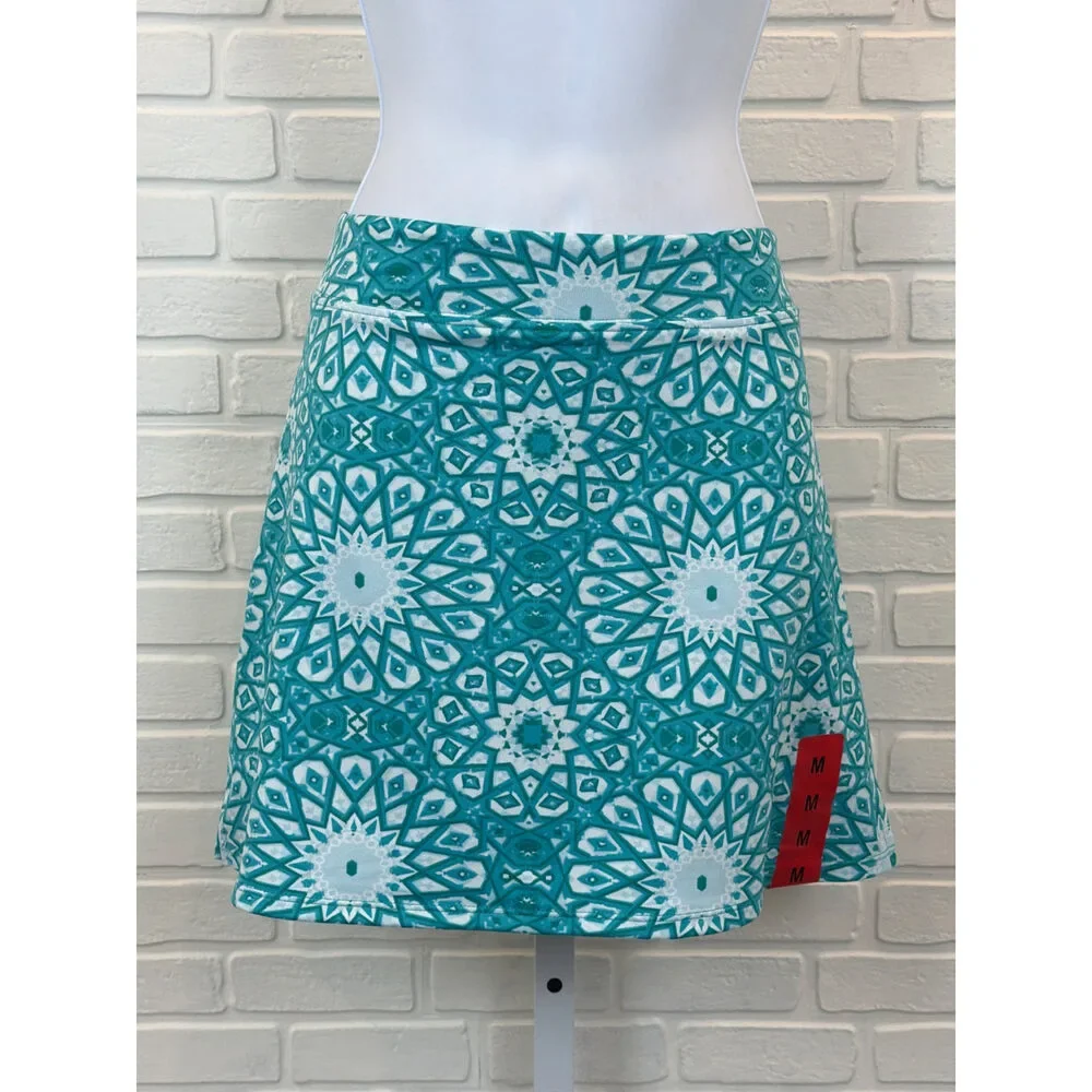 Tranquility by Colorado Clothing Skort Teal Medallion Print Medium